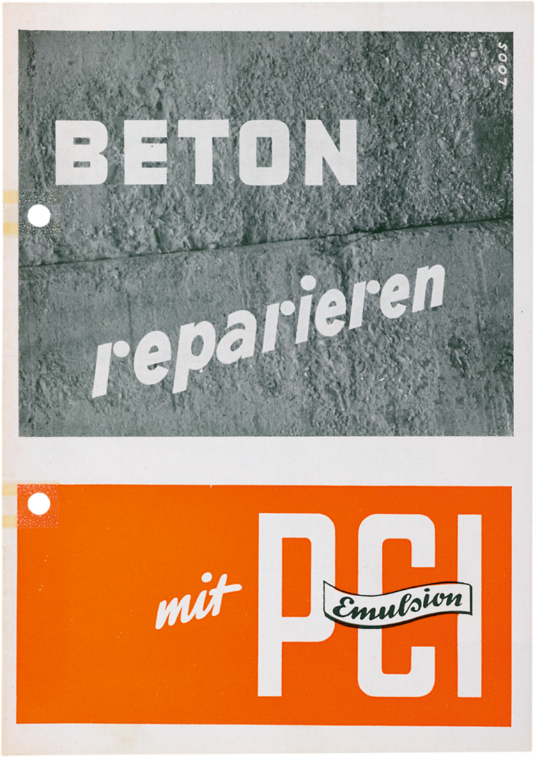 Broschüre, 20,7 × 14,5 cm, Beton reparieren, ohne Datum, Bestand Peter Grund im Baukunstarchiv NRW
