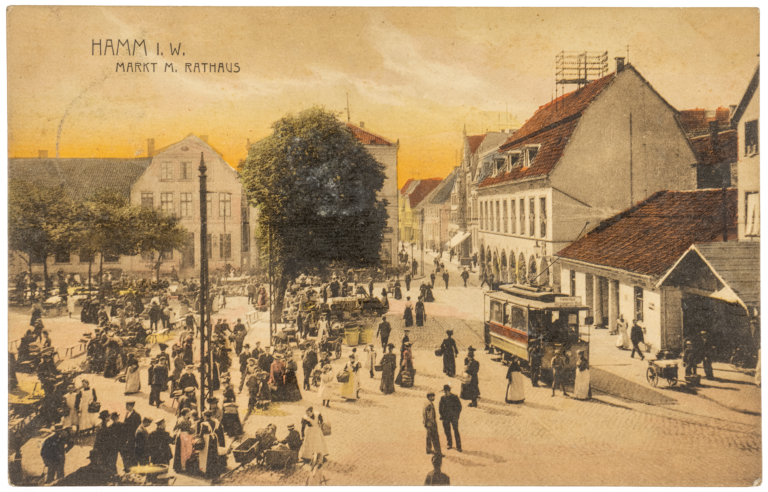 Hamm Town Hall, 18th century, postcard Collection Baukunstarchiv NRW