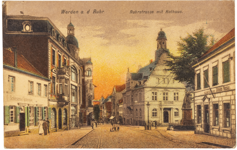Werden Town Hall, Wilhelm Bovensiepen, 1879-80, Großkopf and Kunz, 1912-13, postcard
Collection Baukunstarchiv NRW
