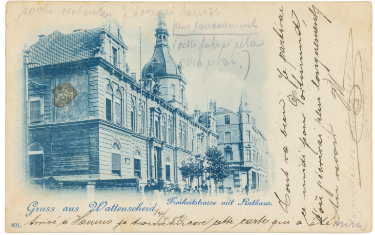 Wattenscheid Town Hall, Peter Zindel, 1896-97, postcard
Collection Baukunstarchiv NRW
