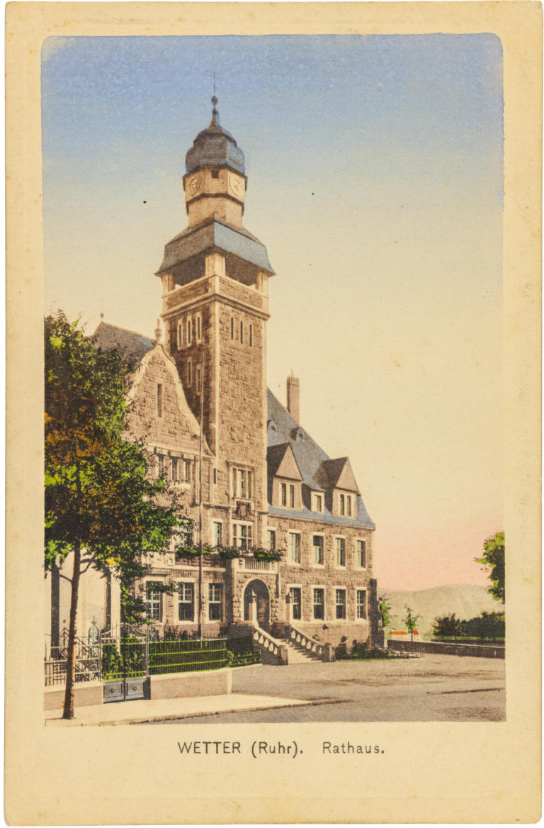 Wetter City Hall, Gustav Werner, 1907-09, postcard
Collection Baukunstarchiv NRW
