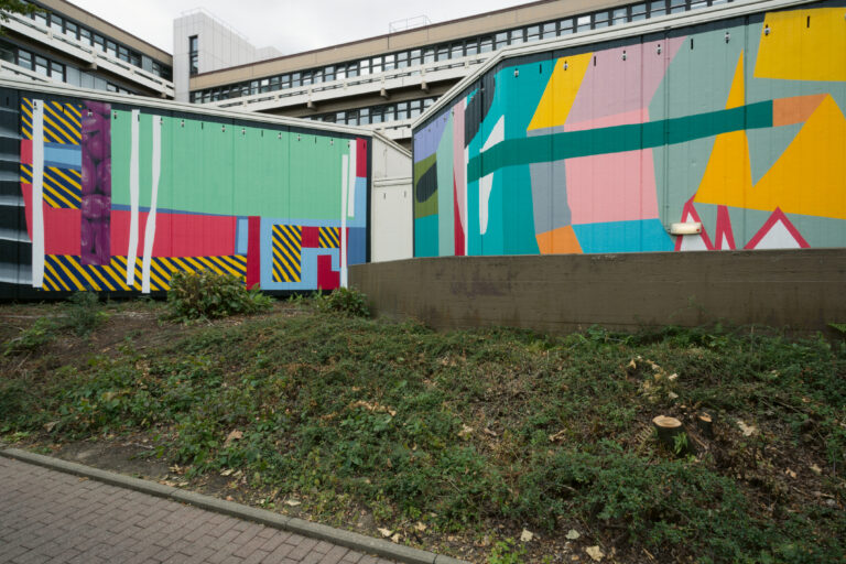 TU Dortmund, EF 50, »MURAL EF50«, Wandbild von Kunststudierenden der TU  Dortmund, Fotografie von Mareile Zimmermann, 2018